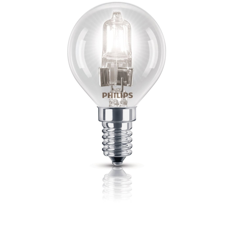 Philips Ampoule EcoHalogène Sphérique Culot E14 28 Watts consommés Equivalence incandescence : 35W