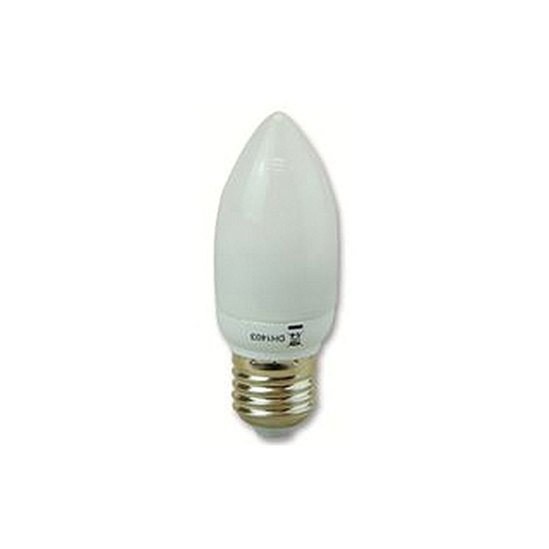 Lampe CFL 5 W E27 Bougie W/W 8000h Lampes Fluo - lampe CFL 5 W, E27, Bougie, w/W, 8000h, MSL : -