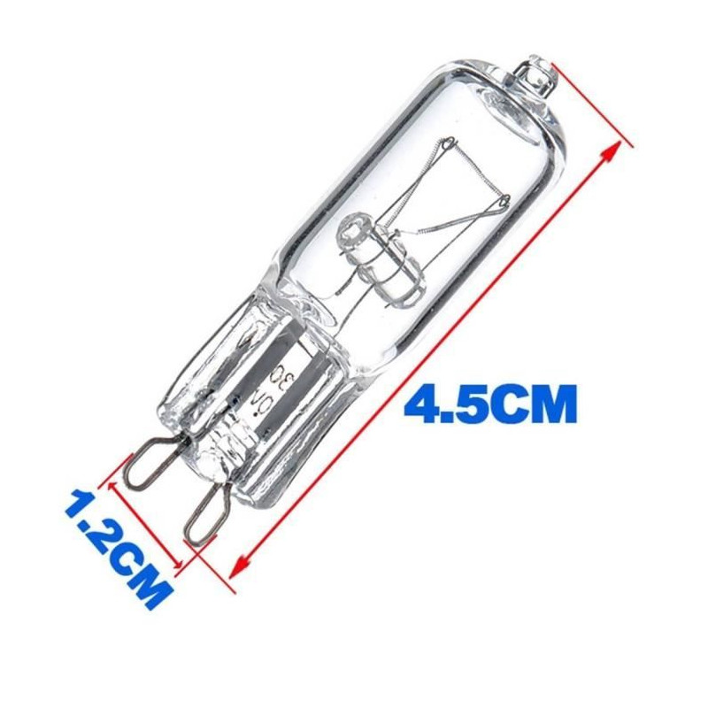 10 X Ampoule G9 40W Globe Lampe Halogène 220-230V Blanc Chaud [Classe énergétique A]