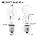 MANDALA Crafts 12 E12 110 V 15 W Ampoule à incandescence de remplacement pour lampe de sel Chandelier Veilleuse