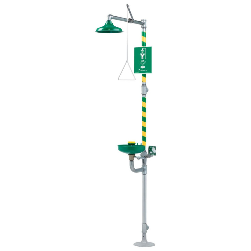 Douche et laveur d'yeux combiné Haws 8320-8325 Axion MSR en ABS récepteur