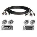 Belkin OmniView All-In-One Pro Series Plus Kit de câbles clavier / vidéo / souris (KVM) PS/2 6 broches, HD-15 (M) PS/2 6 broches