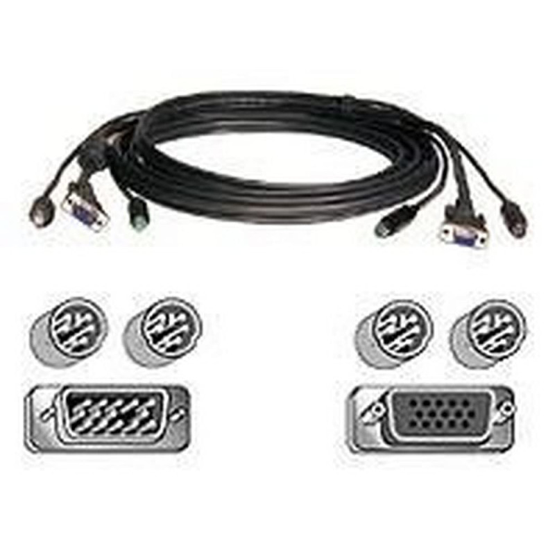 Belkin OmniView All-In-One Pro Series Plus Kit de câbles clavier / vidéo / souris (KVM) PS/2 6 broches, HD-15 (M) PS/2 6 broches