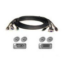 Belkin - F3X1105B10 OmniView All-in-One - Kit de câbles Clavier/vidéo/Souris (KVM) - PS/2 6 Broches, HD-15 - PS/2 6 Broches, HD-