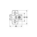 Embase cruciforme acier - Epaisseur : 0 mm - TITUS