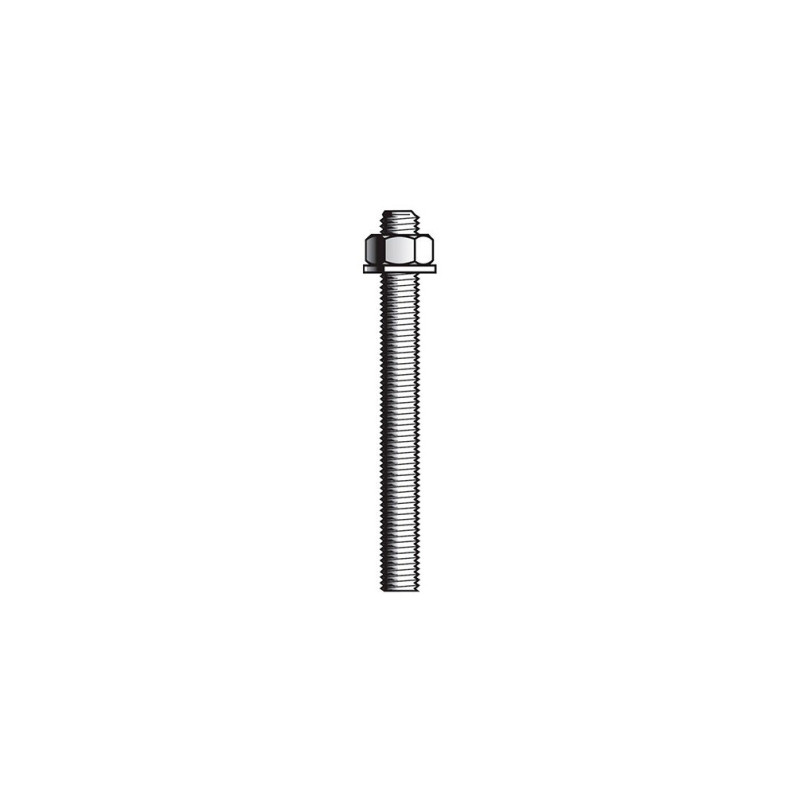 Alsafix - 10 tiges filetées zinguées avec écrou et rondelle STD M16 x Lt. 190 mm - PO32160 - Alsafix