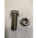 VIS ACIER ZINGUEE Q M12 x 35 CL 8.8 tete carree 17x17 + 100 ECROUS HU M12 CL 8 .8 zingues