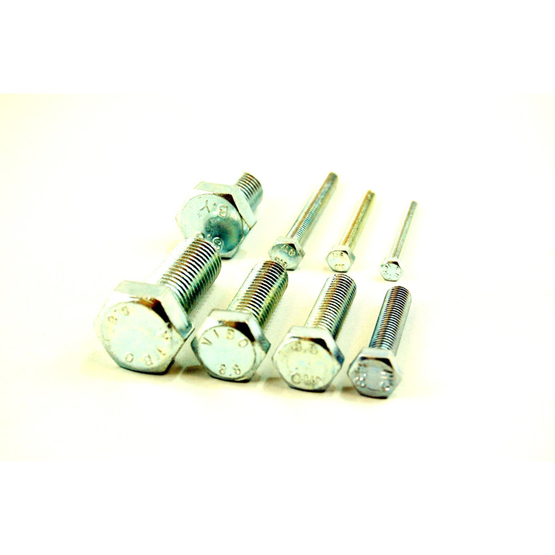 8.8 entièrement filetée vis à tête hexagonale en acier plaqué zinc M6 DIN 933 6 mm x 16 mm