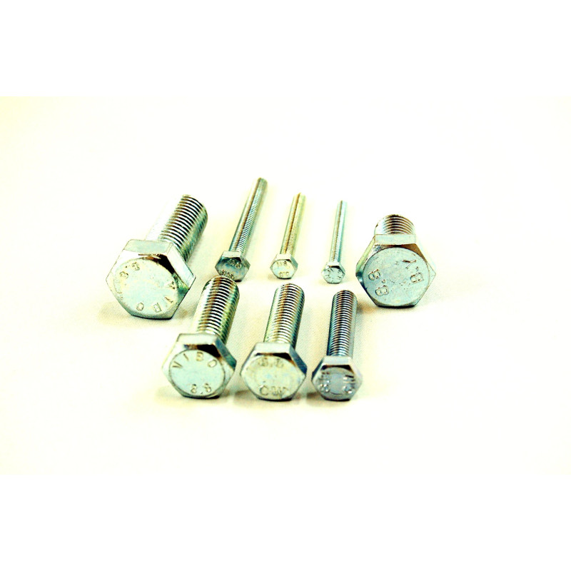 8.8 entièrement filetée vis à tête hexagonale en acier plaqué zinc M6 DIN 933 6 mm x 16 mm