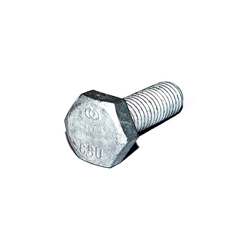 Vis à tête hexagonale M10 x 40 - DIN 933 - Quantité 5 - Acier galvanisé à chaud - Classe de résistance 8.8 - Filetage jusqu'à la