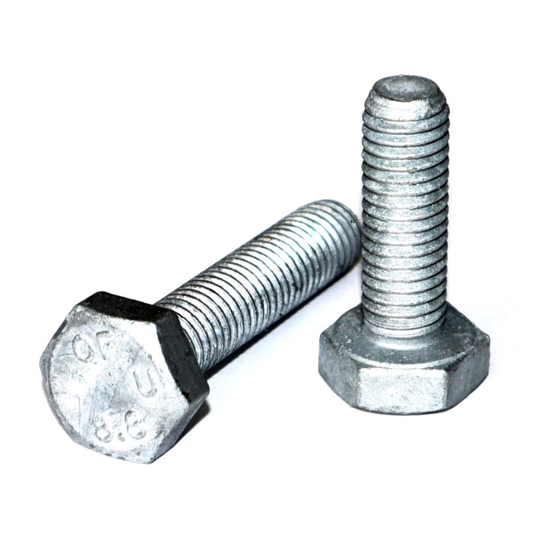 Vis à tête hexagonale M10 x 40 - DIN 933 - Quantité 5 - Acier galvanisé à chaud - Classe de résistance 8.8 - Filetage jusqu'à la