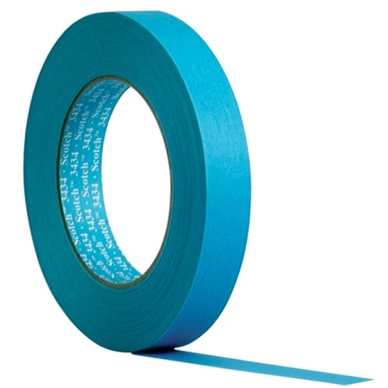 3M Scotch Ruban de masquage auto Bleu Résistant à l'eau 50 m x 25 mm