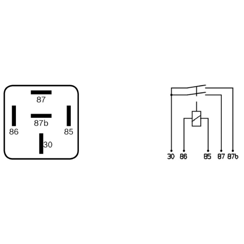 Bosch 0332015001 Relais 12V 15A, Ip5K4, Résistance aux Températures Allant de -40° C À 85° C