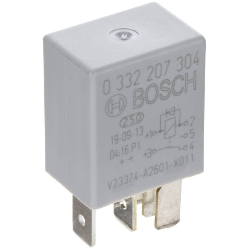 Bosch 0332207304 Micro-Relais 12V 20A, 5 Terminaux, Ip5K4 Résistance aux Températures Allant de -40° C À 85° C
