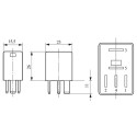 Bosch 0332207304 Micro-Relais 12V 20A, 5 Terminaux, Ip5K4 Résistance aux Températures Allant de -40° C À 85° C