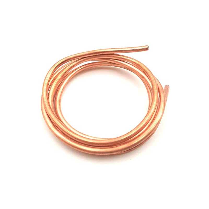 Xiayanmei 99,9% Pure Pipe Souple Cuivre Copper Tube 5m / 16,4 pi Climatisation T2 cuivre Bricolage réfrigération Plomberie Mur T