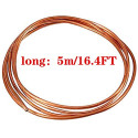 Xiayanmei 99,9% Pure Pipe Souple Cuivre Copper Tube 5m / 16,4 pi Climatisation T2 cuivre Bricolage réfrigération Plomberie Mur T