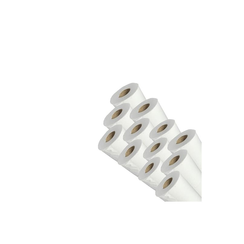 DSTOCK60- Lot de 12 rouleaux de draps d'examen ouate mêlée - 2 plis 2 x 18gr - Fabrication Française - Cabinets médicaux - Soins