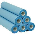 Draps d'examen bleus plastifiés gaufré collés 36g0/PE/m² - carton de 6 rouleaux - 180 formats - 50x38cm - J267GSM- Certifié Fran