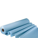 Draps d'examen bleus plastifiés gaufré collés 36g0/PE/m² - carton de 6 rouleaux - 180 formats - 50x38cm - J267GSM- Certifié Fran