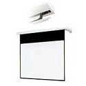 Ecran de projection blanc mat 200x150 Oray Super 2000 HCM-1 Carter blanc, bords noirs, fixation déportée.