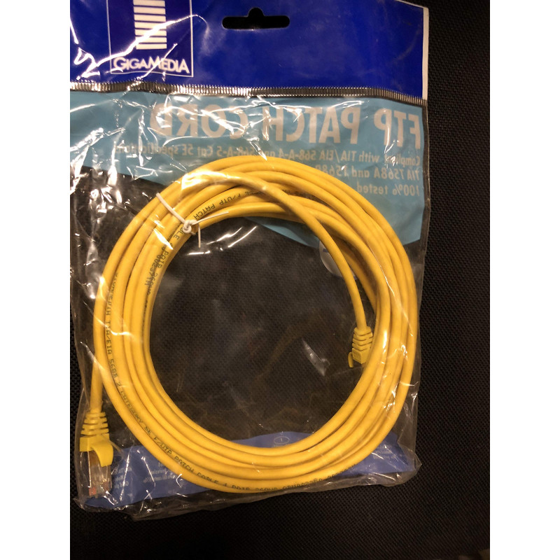 FTP PATCH CORD .CAT 5E 5 metres Jaune