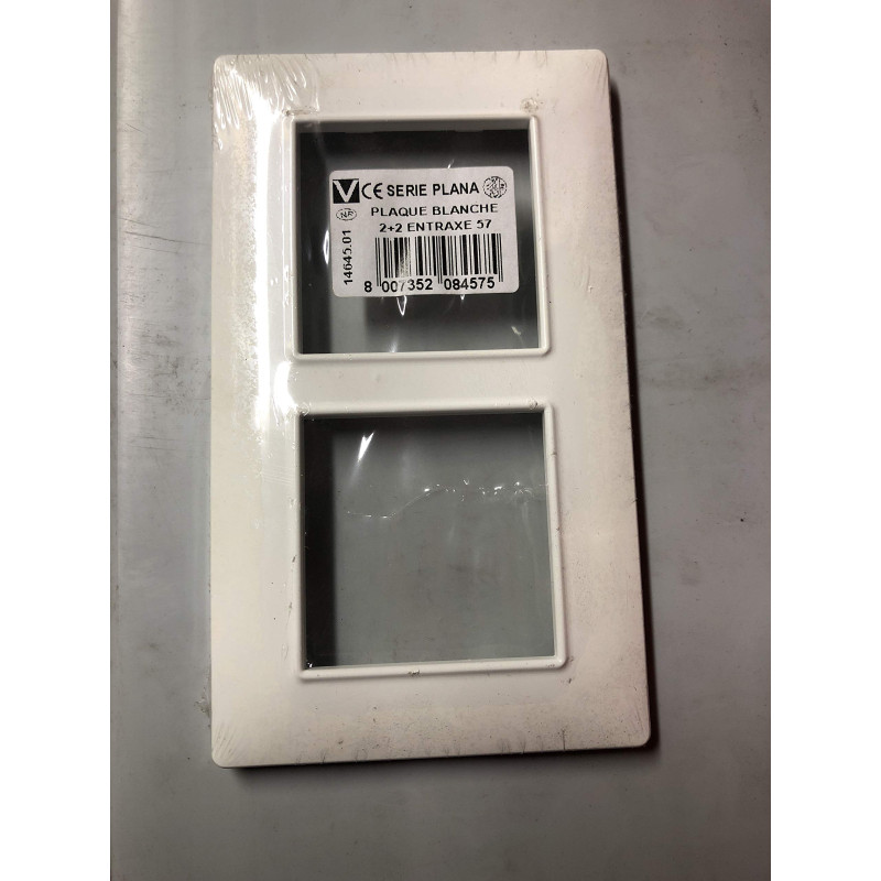 VIMAR série plat - Carte 4 Module 57 mm blanc