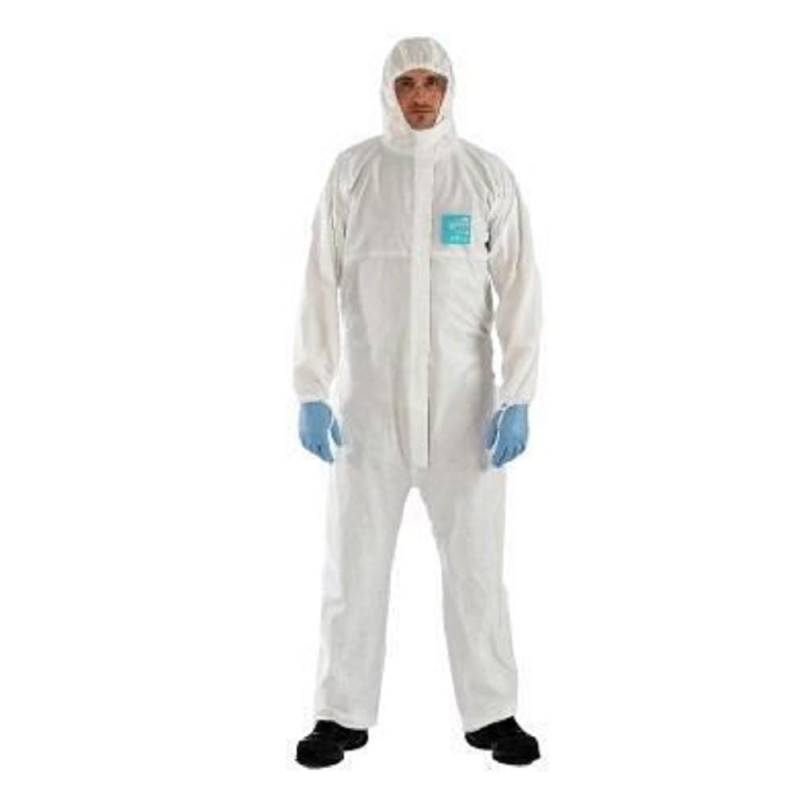 Microgard 2000 Model III Ts Plus Combinaison avec capuche et mentonnière Blanc Taille M