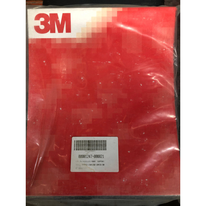 Feuilles abrasives P80 /25 support toile 230x280mm