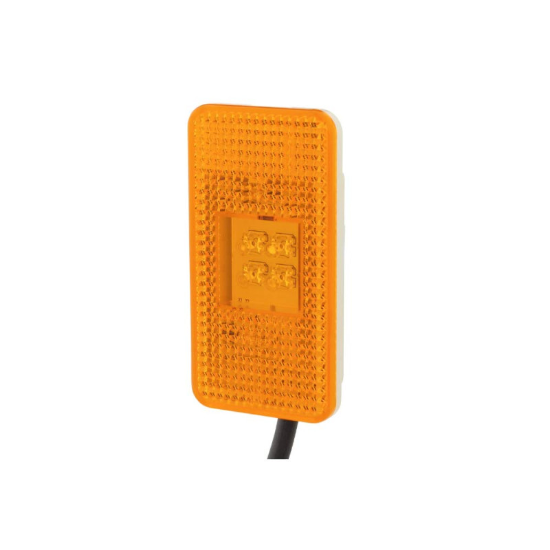 HELLA 2PS 007 972-011 Feu latéral - LED - 24V - Montage encastré - Couleur LED: jaune - Câble: 500mm - gauche/droite