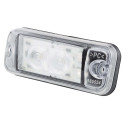 HELLA Feu de position - LED - 24V - Montage encastré/Raccord fileté - ECE - Couleur du voyant: limpide - avant - Quantité: 1 - 2
