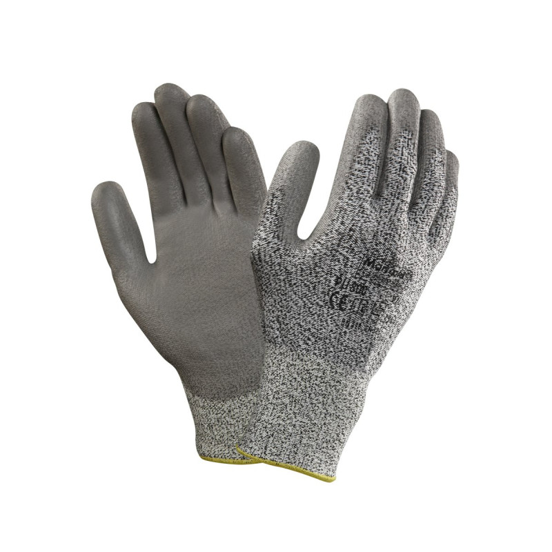 Ansell PU800 Gants en polyéthylène, protection contre les produits chimiques et les liquides, Gris, Taille 8 (Sachet de 12 paire