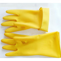 MOBRAVO Gants Ménage Caoutchouc Etanches Longs pour Nettoyage Vaisselle Linge Jaune Taille XL