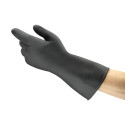 Ansell AlphaTec 87-118 Gants de protection chimique en latex, haute résistance chimique, imperméables et réutilisables, flocage