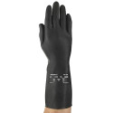 Ansell AlphaTec 87-118 Gants de protection chimique en latex, haute résistance chimique, imperméables et réutilisables, flocage