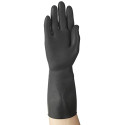 Ansell AlphaTec 87-118 Gants de protection chimique en latex, haute résistance chimique, imperméables et réutilisables, flocage