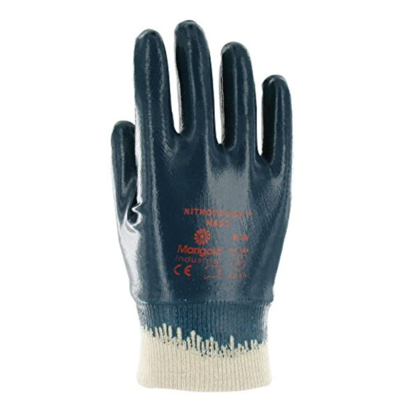 Ansell Nitrotough N650 Gants oléofuges, protection mécanique, Bleu, Taille 11 (Sachet de 12 paires)