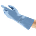 Ansell VersaTouch 37-520 Gants en nitrile, protection contre les produits chimiques et les liquides, Taille 9.5, Bleu (Pack de 1