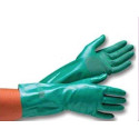 GANTS MÉNAGE NITRILE G25G Etanches Longs pour Nettoyage Vaisselle Linge VERT TAILLE S - 6,5