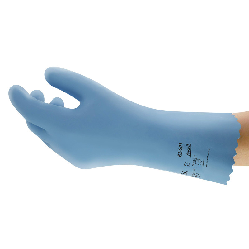 Ansell VersaTouch 62-201 Gants en latex de caoutchouc naturel, protection contre les produits chimiques et les liquides