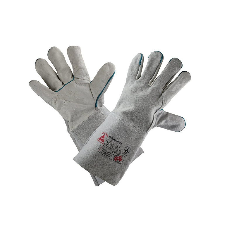 Hase Gants de soudeur légers GRANADA en cuir - Gris - Gris, 10 EU