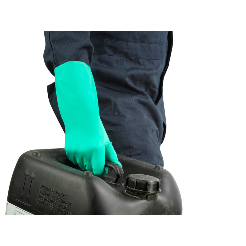 Comasec & souci industriel a136075-01 Gants en nitrile, g26g, liquide chimique et protection, Taille 7,5, vert (Lot de 12)
