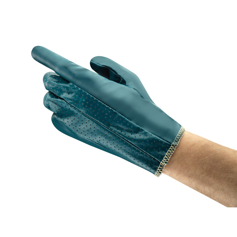 Ansell Hynit 32-800 Gants de Travail Imperméables Résistants à l’Abrasion, Gants de Protection Oléofuges, Sécurité Industrie, Ch