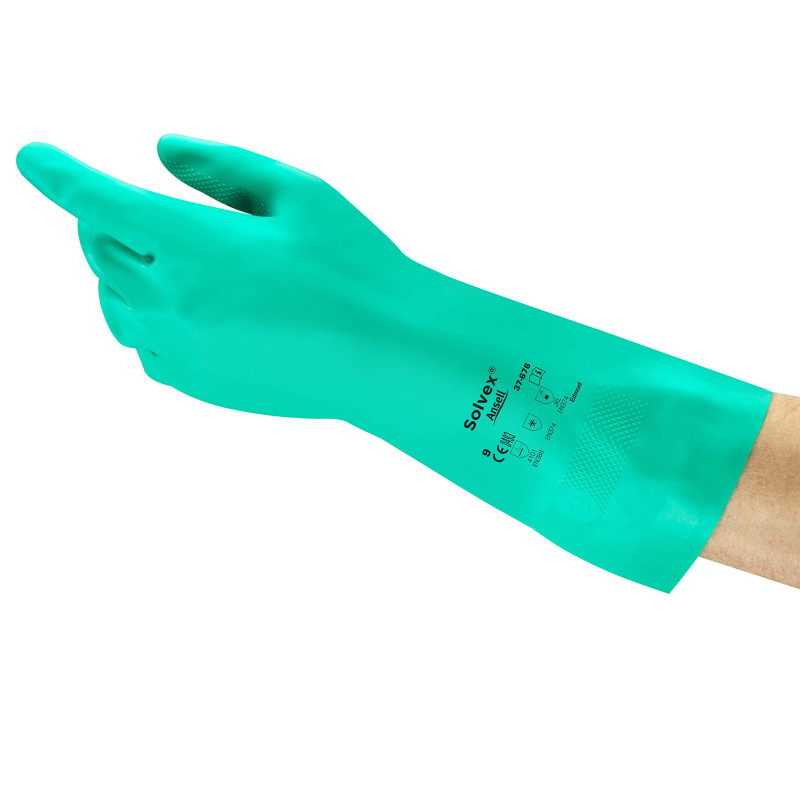 Ansell AlphaTec 37-676 Gants de Travail en Nitrile, Protection Chimique, Liquides et Solvants, Gant Impérméable Très Résistant,