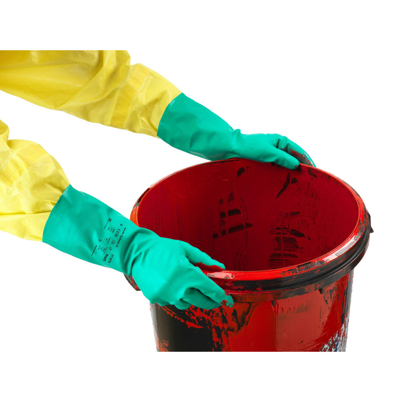 Ansell AlphaTec 37-676 Gants de Travail en Nitrile, Protection Chimique, Liquides et Solvants, Gant Impérméable Très Résistant,