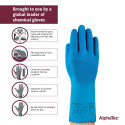 Ansell VersaTouch 62-401 Gants en latex de caoutchouc naturel, protection contre les produits chimiques et les liquides