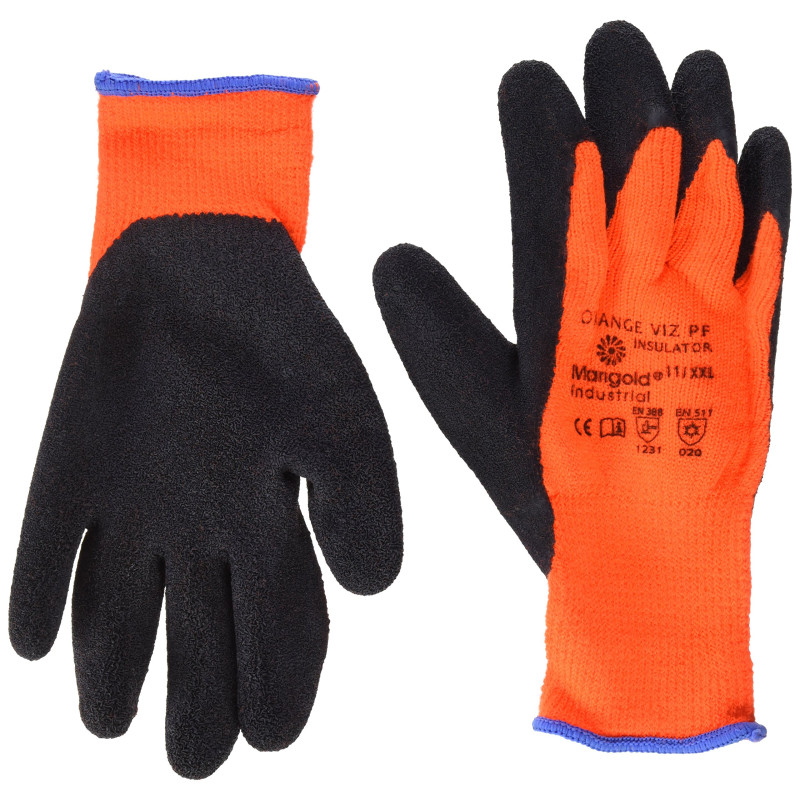 Ansell Viz PF Insulator Orange Gants pour usage spécifique, protection mécanique, Noir, Taille 11 (Sachet de 6 paires)
