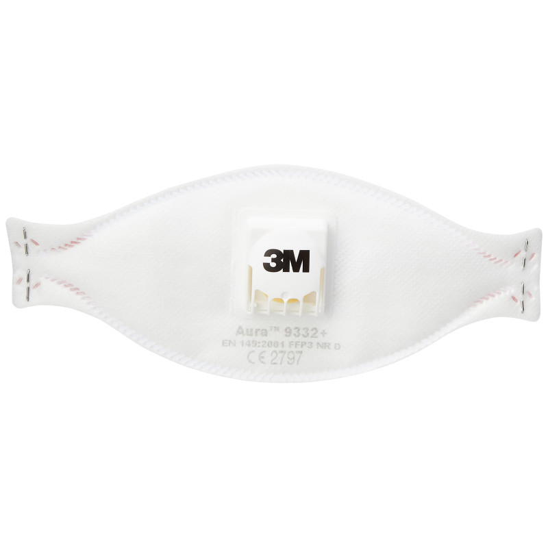 3M 9332+ AURA Isolation et respirateur de feuillu, FFP3, Valuve