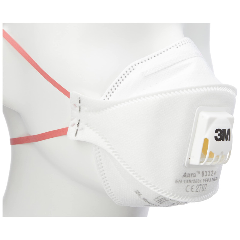 3M 9332+ AURA Isolation et respirateur de feuillu, FFP3, Valuve