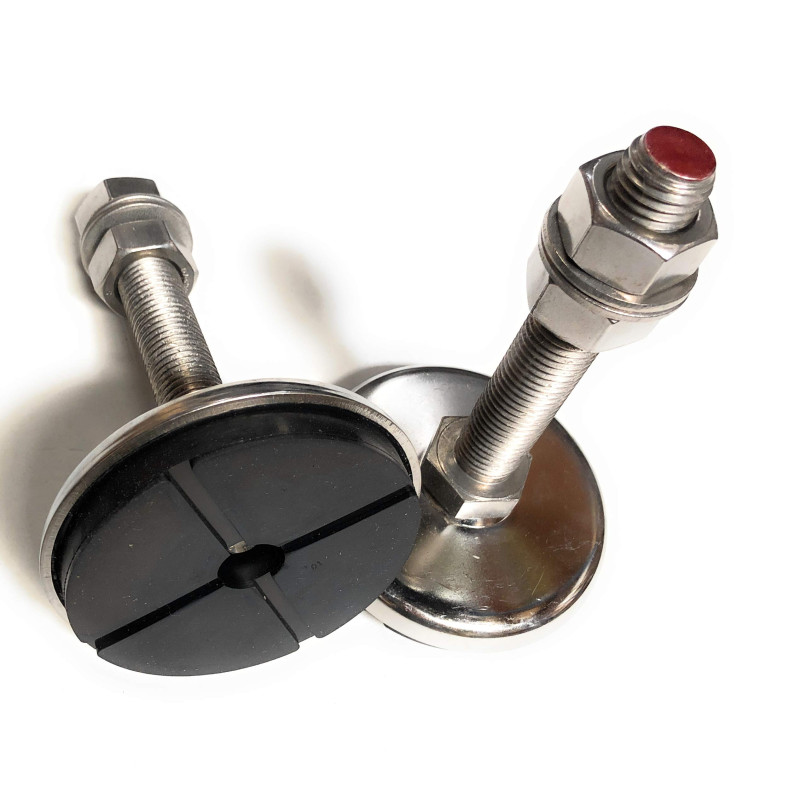 PAIRE DE PIEDS ANTI VIBRATIONS POUR MACHINE EN INOX M20x120